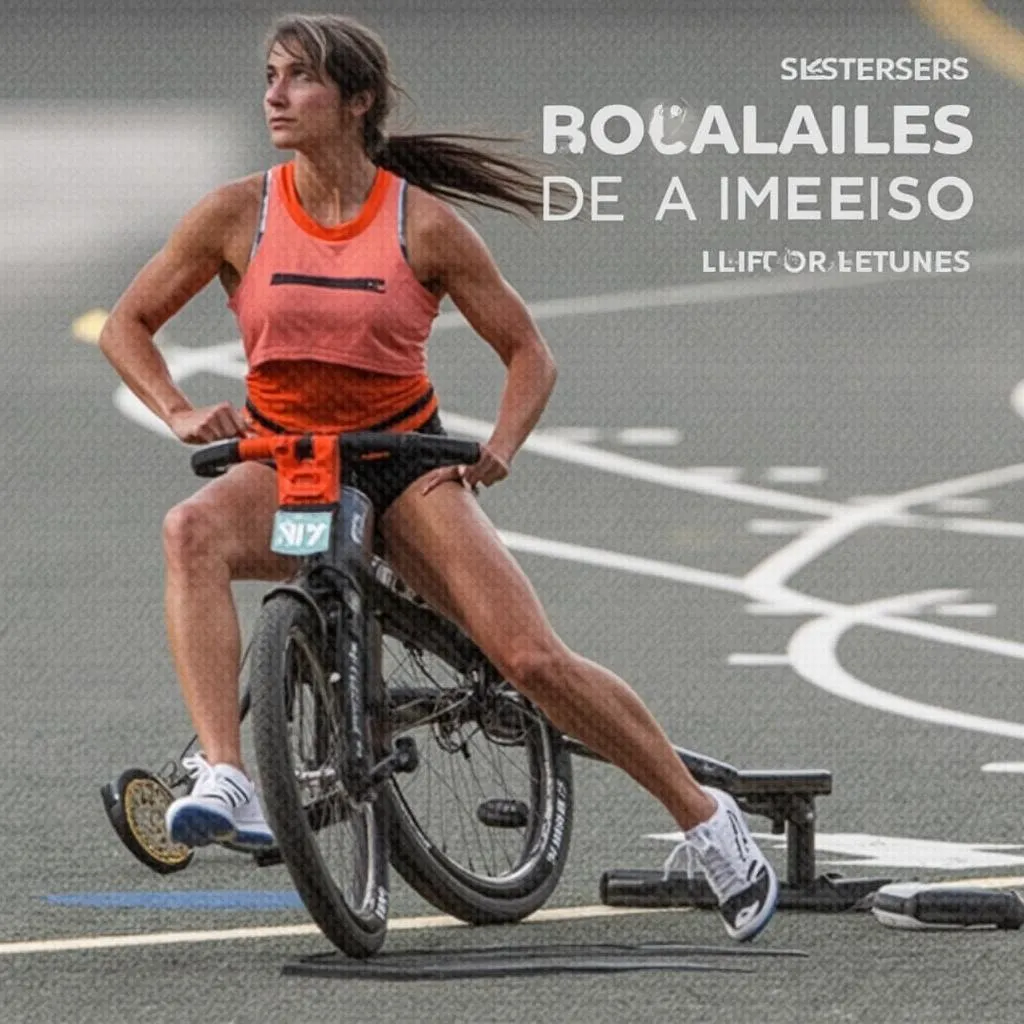 Atleta profesional usando biosensores